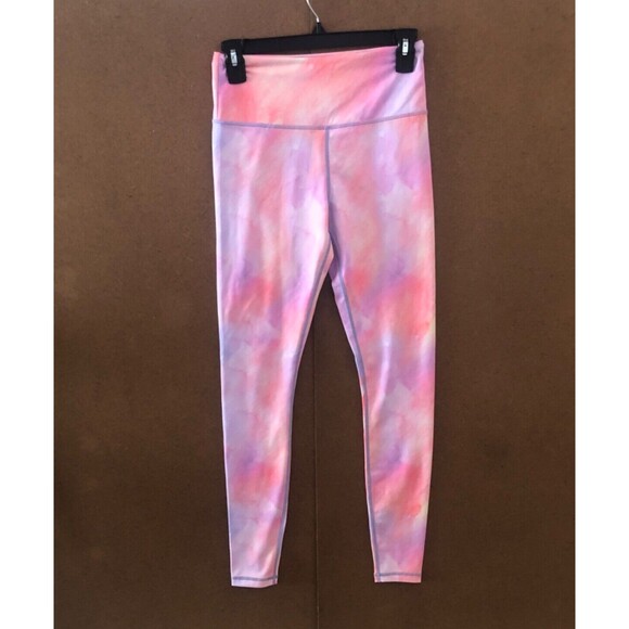 ZYIA Active Leggings Women’s Size 4 Pink Marble Tie-Dye High Waist Yoga Running - Picture 4 of 10